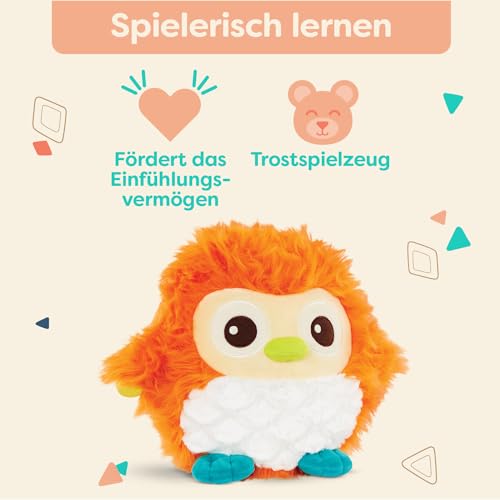 B. toys - Fluffy Funkies - Ola Owl - Plüsch Eule - Plüschtier - Weiches & buntes Eulenspielzeug - Spielzeug für Baby, Kleinkind, Kinder - 0 Monate +