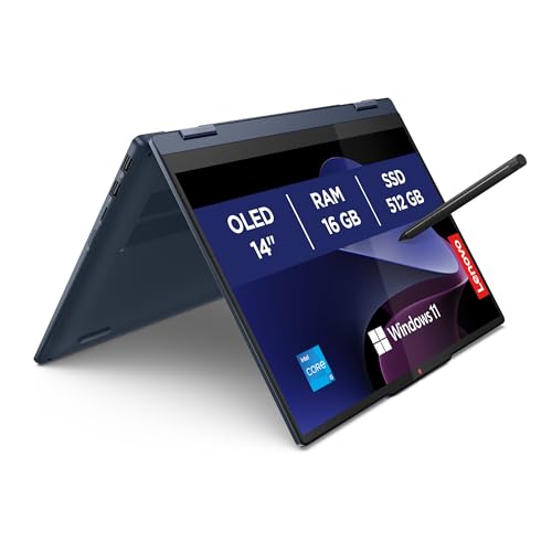 Lenovo IdeaPad 5 (2 in 1) Notebook - OLED Touch 14' WUXGA (1920x1200), Intel Core i5-13420H, 16GB RAM, 512GB SSD, Intel UHD Graphics, WiFi 6, Windows 11H, Digital Pen 2 inclusa - Cosmic Blue