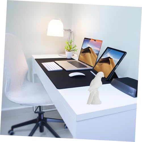 Perroquet en céramique blanche : statue décorative pour bureau et restaurant