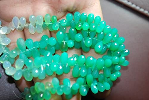Chrysoprase briolettes facettées 10-11mm LKBEADS pour la création de bijoux uniques