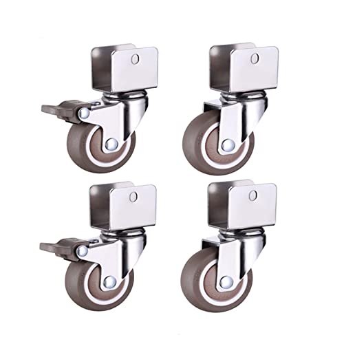 Roulettes pivotantes caoutchouc souple 20mm anti-bruit pour lit bébé