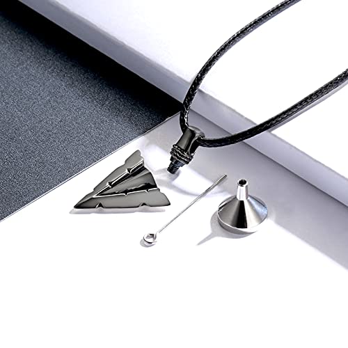 MANBU Sterling Silver Urn Necklace for Men: Arrowhead Memorial Pendant Cremation Ash Jewelry Bereavement Keepsakes Gift for Loss of a Loved One3