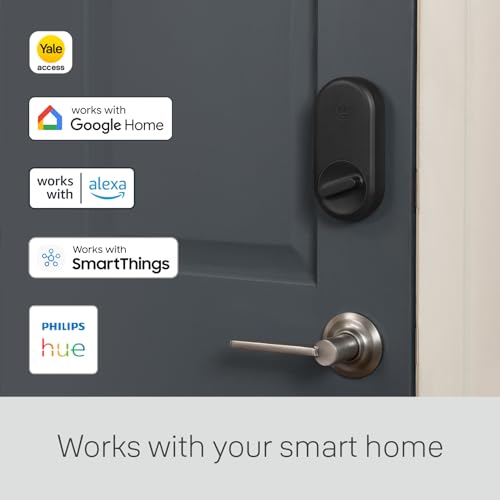 Image of Yale Approach Smart Wi-Fi Deadbolt Retrofit Smart Lock, Unlimited Virtual Keys, App Remote Control, Keyless Entry - Black