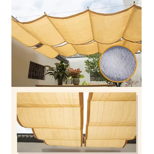 Toldo de vela de sombra retráctil ondulada en forma de U para patio exterior 6
