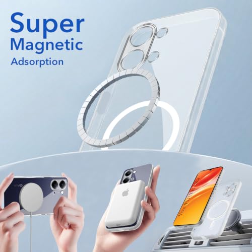 Image of Jkobi Lifetime Anti-Yellow MagSafe Compatible Clear Back Cover Case for Vivo Y11 | Vivo Y21 5G (Sleek Hard Crystal | Shockproof and Camera Protection)