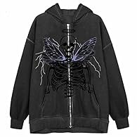 Material: Women y2k oversized zip up hoodies are made of polyester, skin-friendly fabric, soft texture, comfortable to wear and good thermal effect. Features: Vintage hoodies for women,cartoon star graphic print, long sleeves, hooded design, front zi...