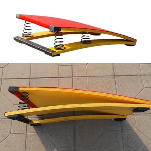 RUHEN Equipo de Entrenamiento portátil para gimnastas con 2/4/6/9 resortes, Tablero elástico de Madera Resistente para Gimnasia.