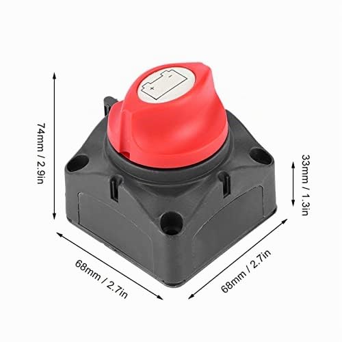 Qiilu 12V interrupteur d'isolateur de batterie marine, interrupteur à deux niveaux de coupe-circuit principal d'isolateur de puissance de batterie pour yacht de RV