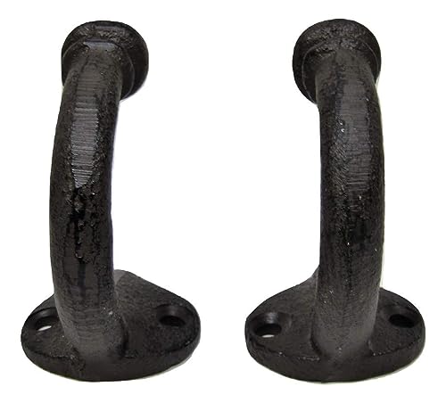 Set-of-2-Rustic-Vintage-Style-25-Cast-Iron-Robe-Towel-Stocking-Purse-Hooks-Hangers Set of 2 Rustic Vintage Style 25 Cast Iron Robe Towel Stocking Purse Hooks Hangers