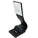 Book Light, iCrius Portable Battery Powered Eye Care Reading Light Hand Free USB Rechargeable Warm 4 Level Brightness LED Reading Lamp and Bookmark Clip on Book, Bed, Kindle More Reading (Black)
