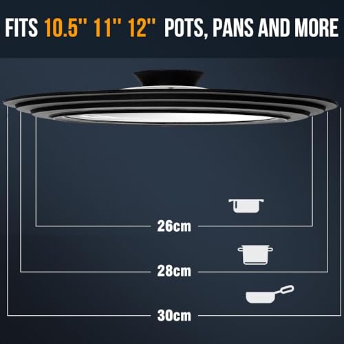 Couvercle en verre universel Walfos de haute qualité pour poêle - 4