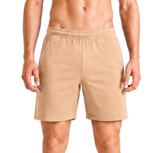 Image of Pepe Jeans Men's Solid Cotton Poly Blend Regular Fit Active Shorts | Lightweight Athleisure Shorts for Gym, Sports & Casual Wear | Soft Breathable Fabric | Elastic Waist with Drawcord | Side Pockets
