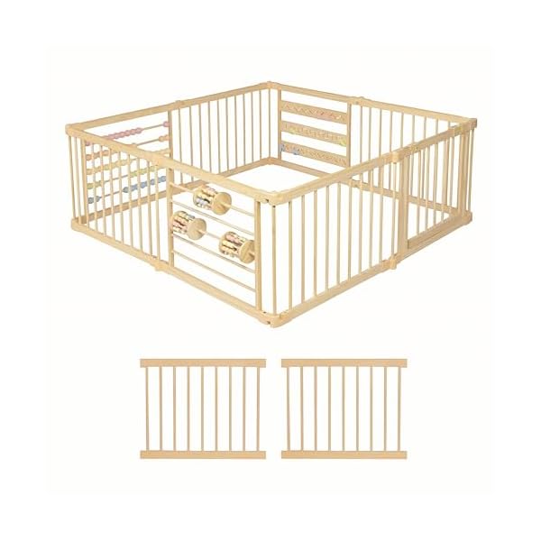 Wooden playpen extra large for toddlers and babies 810 wood playpen panels foldable playpen adjustable baby playpen wooden foldable baby playpen extra large baby playpen baby play gate  urban country home decor