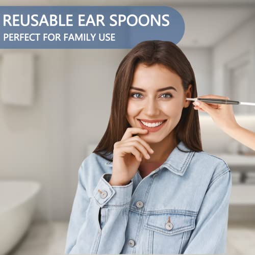 Evnrh Ear Vacuum Wax Remover Replacement Ear Spoons, 10 Pcs Replacement Silicone Ear Spoons For Ear Wax Vacuum, Soft Ear Wax Removal Vacuum, Reusable Ear Wax Vacuum Removal, Electric Ear Vacuum #TOP4