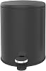 Primanova Stainless Steel Wastebin with Lid Soft Close and Inner Basket for Easy Garbage Removal be Used in Home, Kitchen,Office and Bathroom, 6 Liter, Black matte M-E41-06-06M