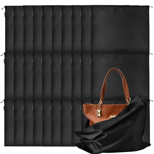 GONGKANGYUAN 30 Pack Dust Bags for Handbags Travel Storage Pouch, Silk Handbag Dust Cover Bags for Purses Pocketbooks Shoes Boots