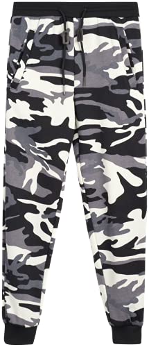 Galaxy by Harvic Boysâ€™ Sweatpants â€“ Basic Active Fleece Jogger Pants (Size: 8-20), Size 10/12, Camo Urban