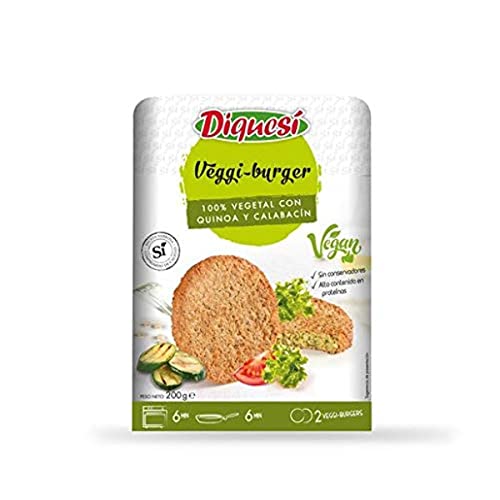 DIQUESI hamburguesas veganas de calabacín y quinoa bandeja 200 gr