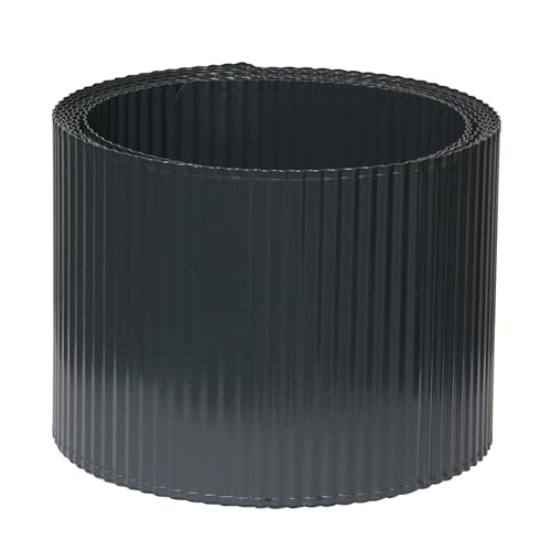 bellissa Rasenkantenband Welle in Anthrazit - 20 cm Höhe - verzinkter Stahl - biegbar, robust & witterungsbeständig - Maße: 500 cm x 0,75 cm x 20...