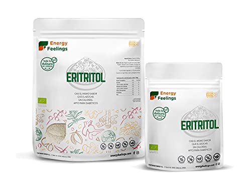 Energy Feelings Eritritol Granulado Ecológico, 0% Kcal, Edulcorante y Endulzante Natural, Sin Azúcar, Sin Gluten, Vegano, Edulcorante para Cocinar, 200G - Imagen 4