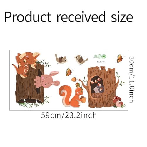 Vinilos decorativos de animales adorables para pared miniatura 2