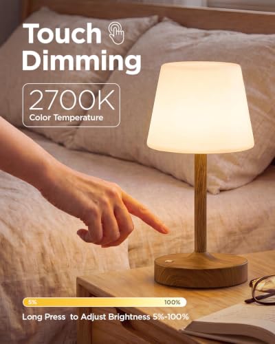 Image of IP65 Waterproof Rechargeable Shower Lamp, Cordless Bathroom Touch Lamps