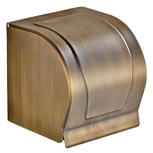 Joeesun Boîte de Papier hygiénique en cuivre Antique Porte-Papier hygiénique créatif Porte-Rouleau Porte-Toilettes européen étanche Salle de Bains rétro Cover