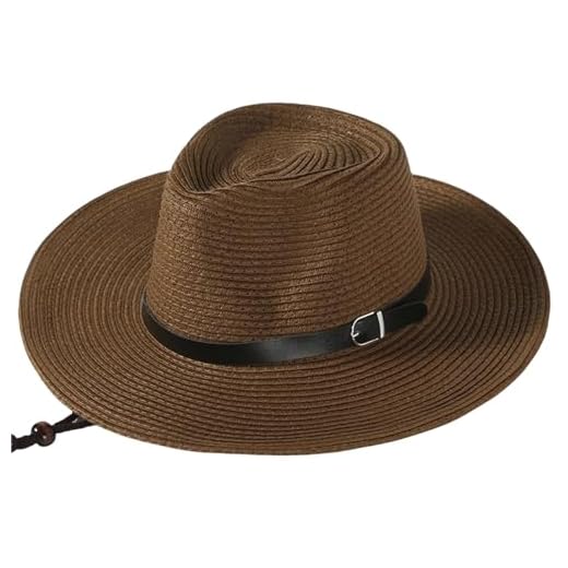 Big Heads Straw Hats， XXL Straw Fedora Panama Wide Brim Protection Big Head Unisex Multicolor Multiple Sizes(Coffee,8)