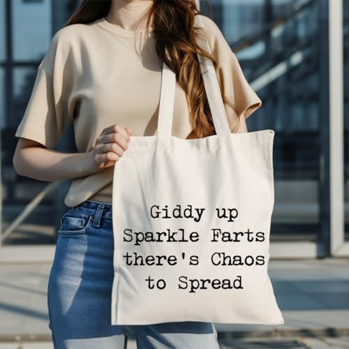 Bolsa tote con texto humorístico para mujer miniatura 2
