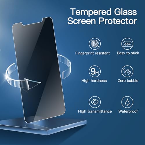 NEW'C 3 Pack Privacy for iPhone 11 Pro Max, iPhone XS Max Screen Protector (6.5"), Enhanced 28-Degree Privacy Angle - Image 4