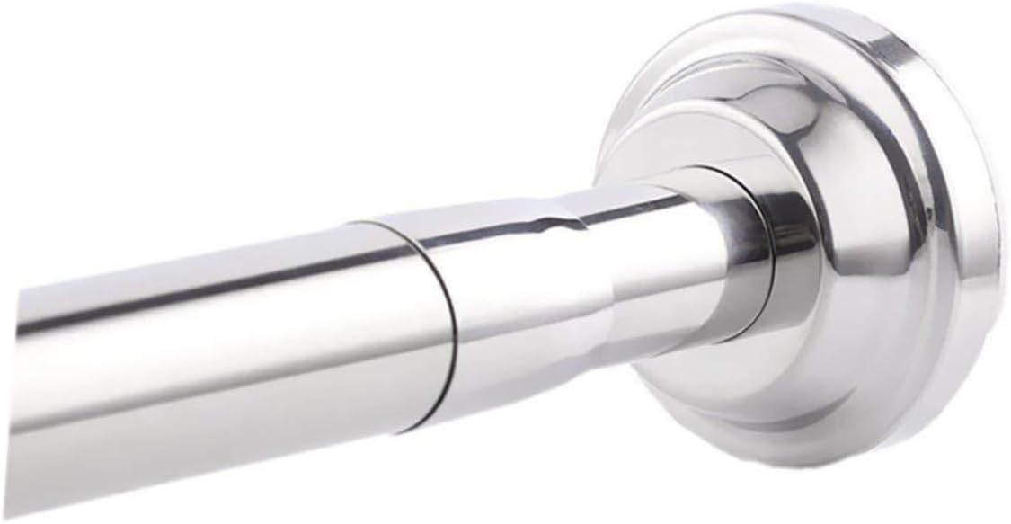 Shower Curtain Rod Extendable Rail Bar Tension Curtain Rod for Clothes Drying and Shower Use