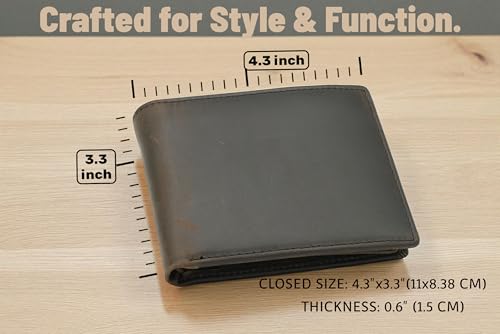 Custom Wallet for Men Personalized Engraved for Men Ideal Gift for Father (Black)4