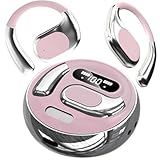 BZRYPREC Audífonos traductores de IA en 144 idiomas, auriculares Bluetooth para aprendizaje/viajes/negocios (rosa)