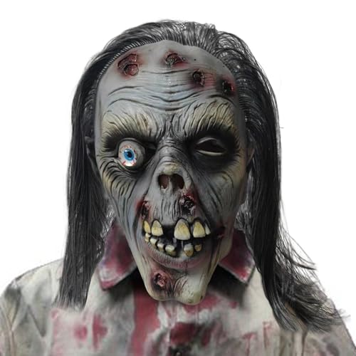JIMACRO Máscara Zombie, Máscara Halloween Latex, Máscara de Halloween para Fiesta de Disfraces de Carnaval