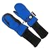 Chakka Snowblokka Waterproof Stay On Nylon Kid's Snow Mittens with Extra Long Sleeve - Blue Medium