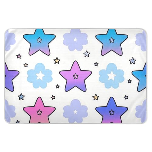Colorful Stars Training Pee Pads for Kids Waterproof Washable Diaper Changing Pad Breathable Pad Liner for Toddler Kids , 52