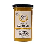 RAW POT - ORGANIC RAW HONEY – Natural Unpasteurised Pure Honey Rich in Antioxidants, Vitamins & Minerals, Probiotics for Digestive Health, Immunity, Energy Support | External Use for Skin Care (350g)