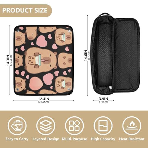 Bolsa de viaje para herramientas de cabello con tapete resistente al calor para planchas, rizadores y secadores miniatura 4