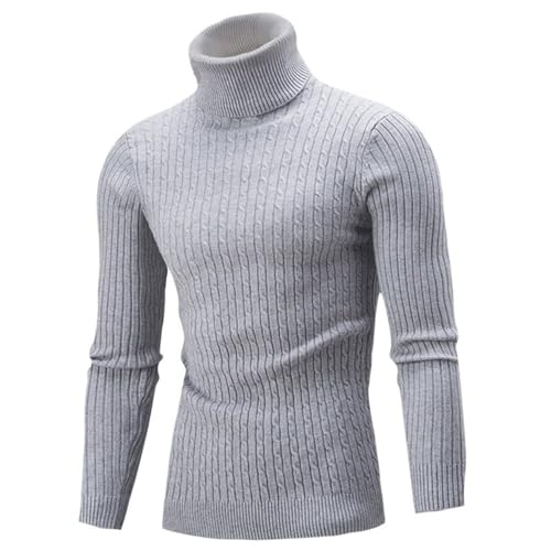 Men's Autumn Winter Turtleneck Knitted Sweater Warm Slim Fit Casual Pullovers4