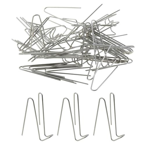 Image of DGZZI 30PCS 1.5 Inch Fabric Panel Wall Wire Hooks Stainless Steel Cubicle Hook Wall Clip Picture Hanger for Fabric Walls at Office Kitchen Home Shelf Picture Key Hanging Accessories