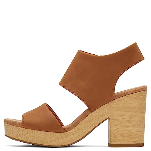 TOMS Womens Majorca Block Platform Casual Sandals Casual High Heel 3" & Up - Brown3