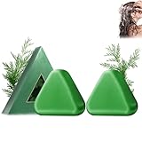 Champú sólido Nature Triangle, champú sólido natural a base de plantas, cuidado capilar suave, limpiador y nutritivo para mujeres y hombres (2PCS)