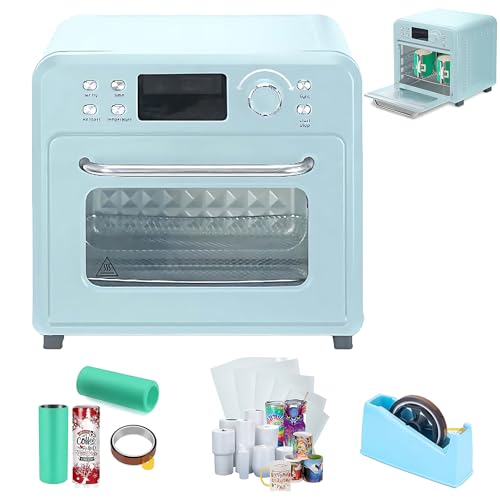 Prensa Térmica Para Tazas De 1400 W, Máquina De Impresión De Tazas De 16 L Con Clip De Silicona De 20 Oz Y 100 Piezas De Película Termorretráctil Y Cinta De Alta Temperatura Y Cortador De Base