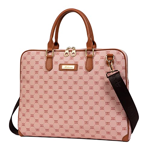 Laptop Bag Briefcase for Men Women Messenger Shoulder Bag Travel Crossbody Purse Business Bag for 15inch Laptop (Pink, 15.6inch)