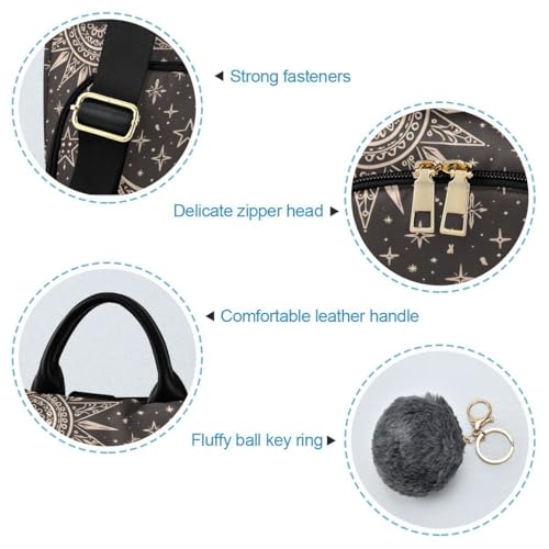Image of ALAZA Mandala Sun The Moon Stars Backpack for Daily Shopping Travel