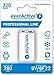 Produktbild everActive Akku 9V 320 mAh, NI-MH, Block, wiederaufladbar, vorgeladen, höchster Leistung, Professional Line 6F22 HR22 8.4V, 1 Stück - 1 Blisterkarte EVHRL22-320 Weiss
