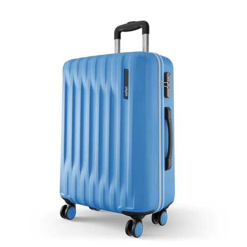 Image of Safari Large Ray Neo 8 Wheels 77cm size Check-in Trolley Bag, Hard Case Polycarbonate 360 Degree Wheeling Luggage for Men & Women, Travel Bag, Suitcase for Travel, Trolley Bags for Travel, Marina Blue