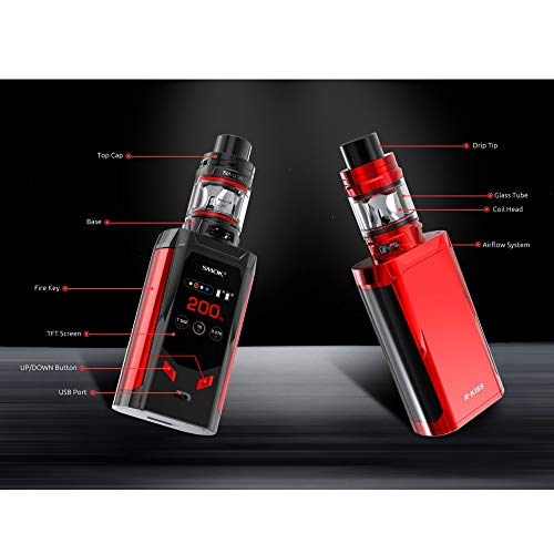 SMOK E-Zigarette, SMOK R-Kiss 200W-Kit mit TFV-Mini V2 Tank-2ml, kein Nikotin(Gold schwarz) – Bild 4