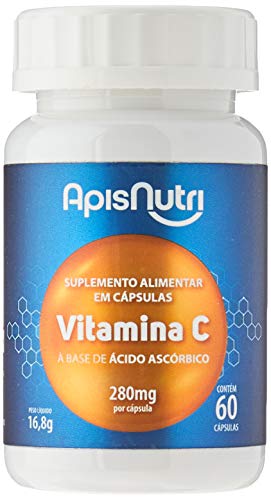 Apisnutri Suplemento de Vitamina C, Ácido Ascórbico, 60 Capsulas