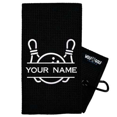 Personalized Bowling Towel - Bowling Ball Towel - Bowling Accessories for Men - Bowling Accessories for Women - Bowling Gift - Custom Bowling Towels